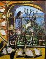 El taller de las palomas I 1957 cubismo Pablo Picasso